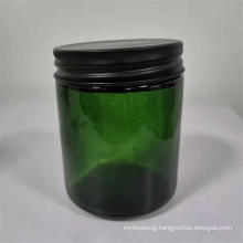 Green Clear Amber Customer Label Empty Glass Candle Jar